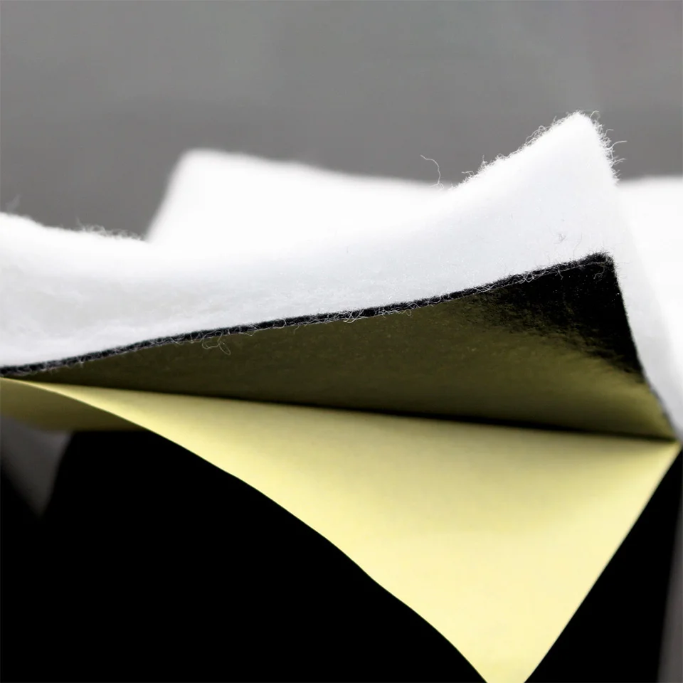 Automotive engine sound-absorbing cotton tape adhesive die cut soundproof cotton felt with adhesive backing