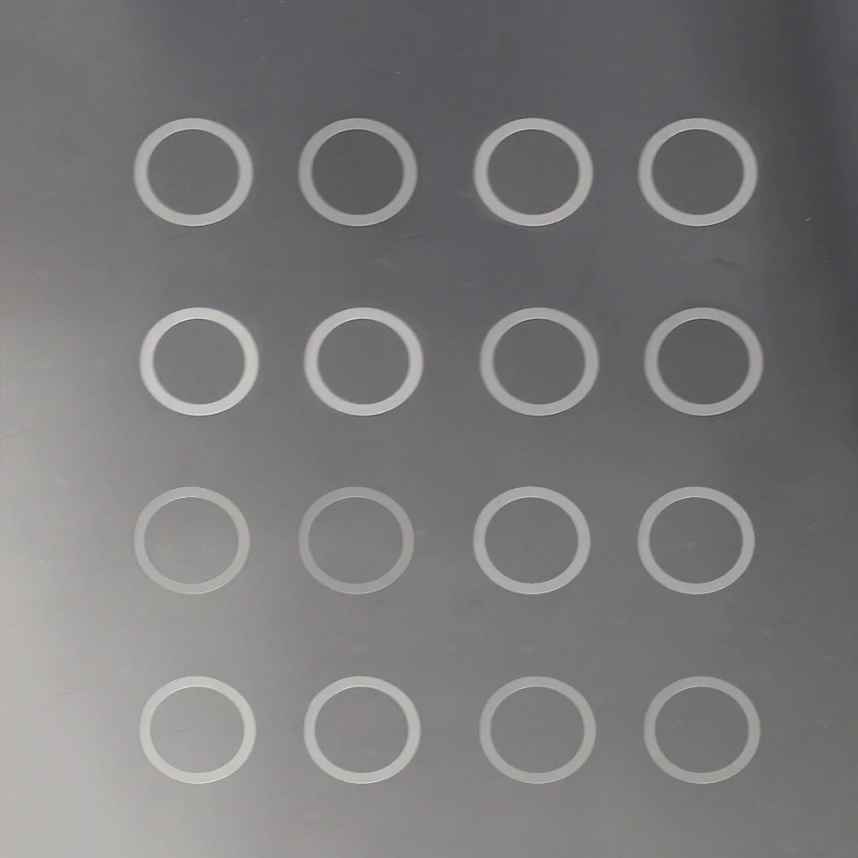 Transparent PVC or PET insulating gasket